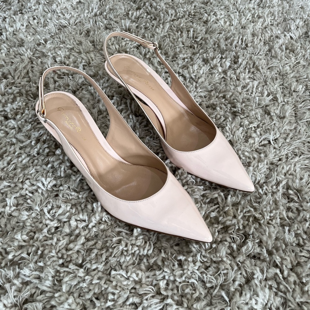 Gianvito Rossi Pointed Toe Patent Slingbacks - EU 40 - 9.5-10 U.S. - Picture 5 of 17
